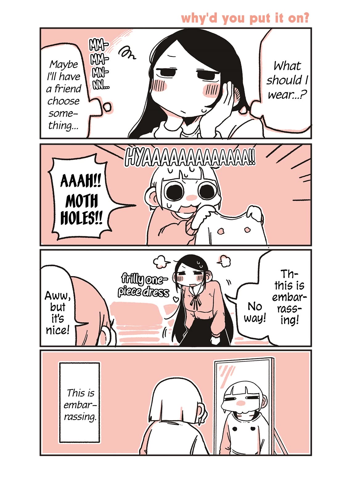 Oosaki-san & Komori-san Chapter 67 page 1 - Chapter 67: why'd you put it on?