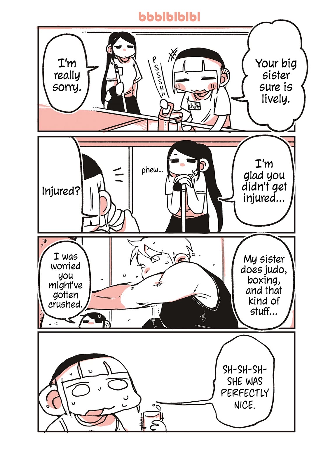 Oosaki-san & Komori-san Chapter 78 page 1 - Chapter 78: bbblblblbl