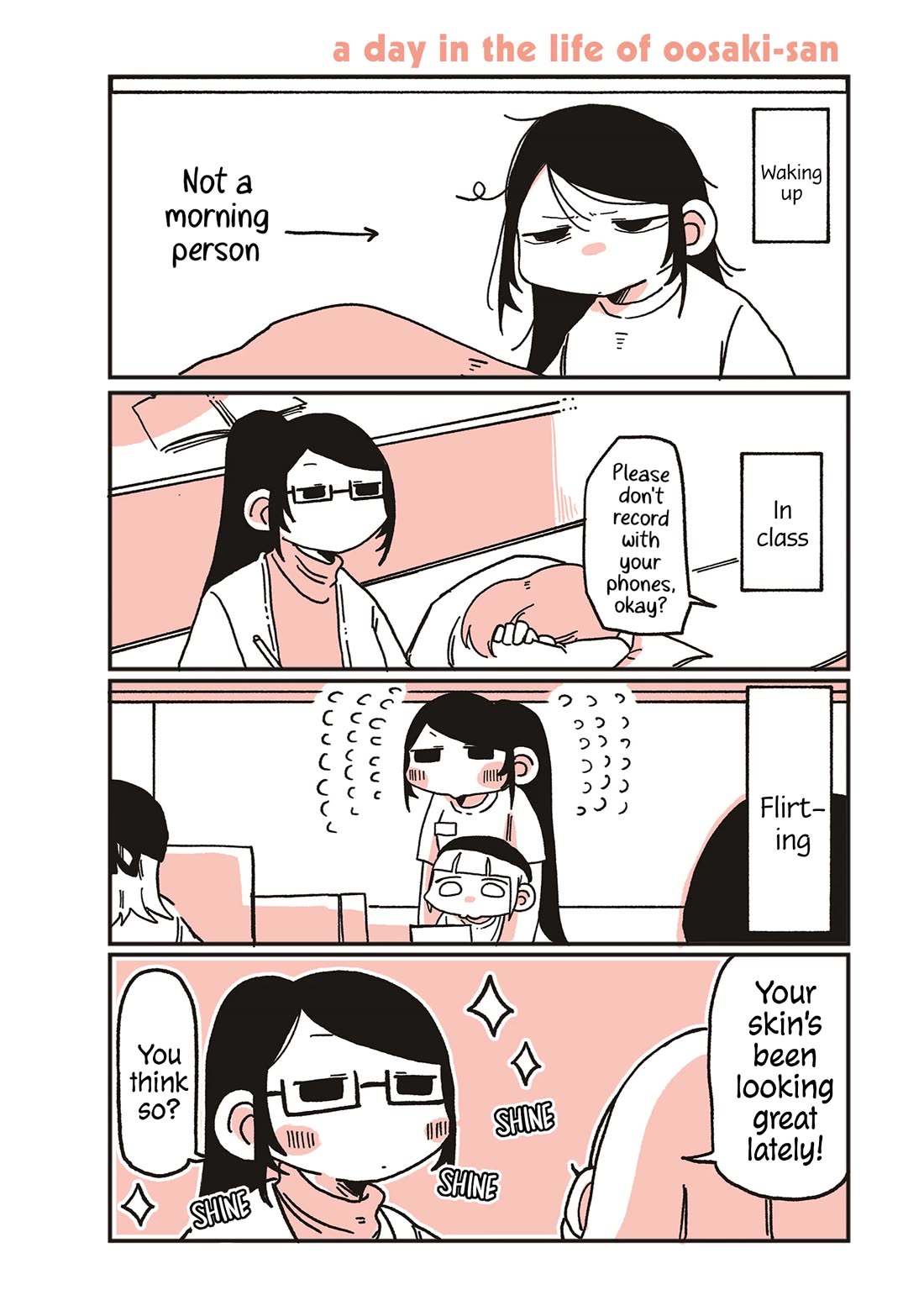 Oosaki-san & Komori-san Chapter 80 page 1 - Chapter 80: a day in the life of oosaki-san