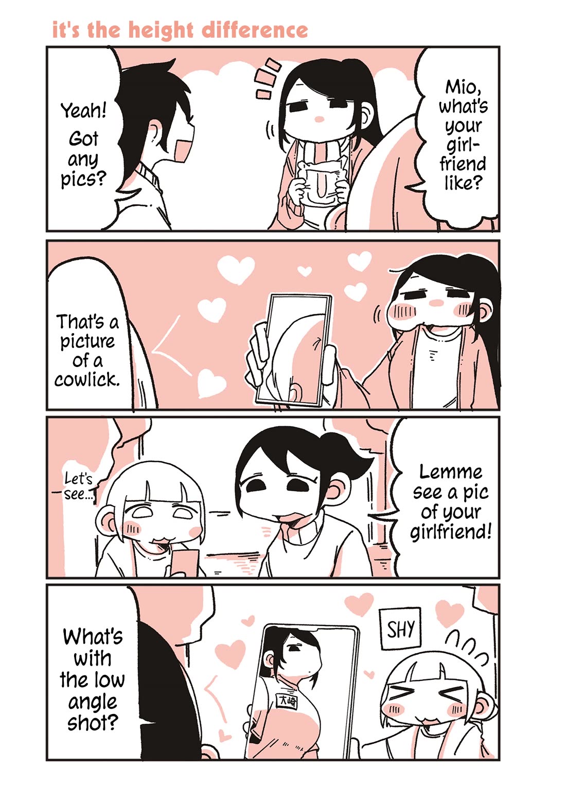 Oosaki-san & Komori-san Chapter 81 page 1 - Chapter 81: it's the height difference