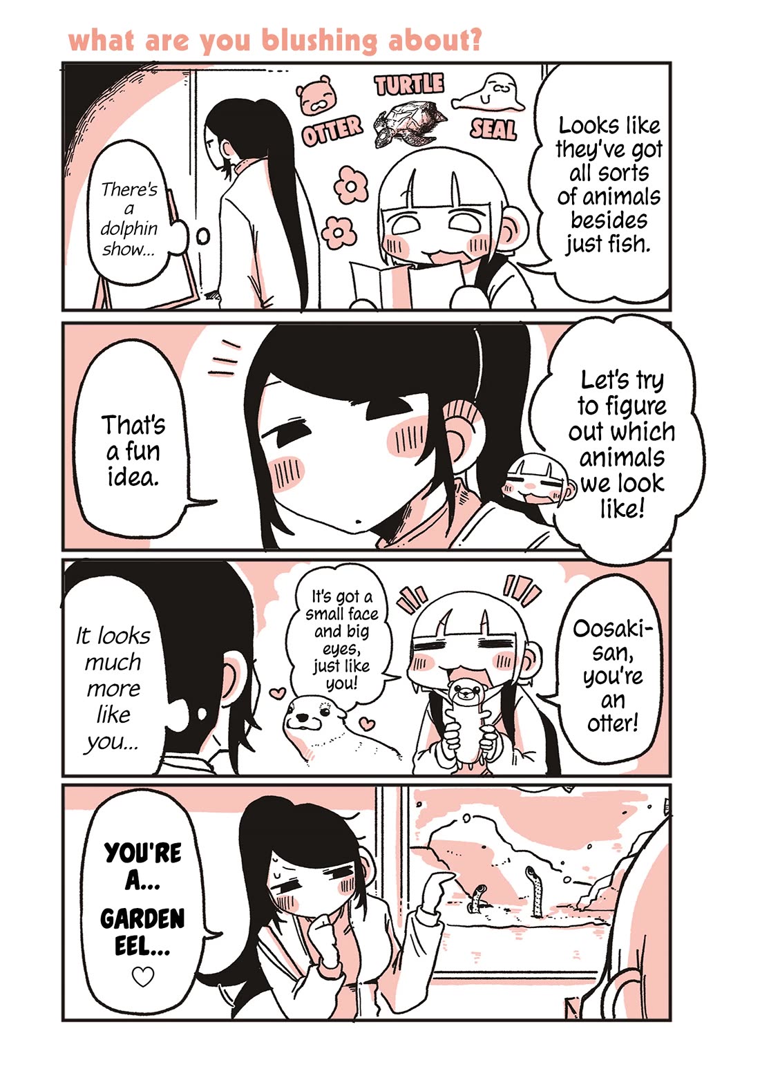 Oosaki-san & Komori-san Chapter 94 page 1 - Chapter 94: what are you blushing about?