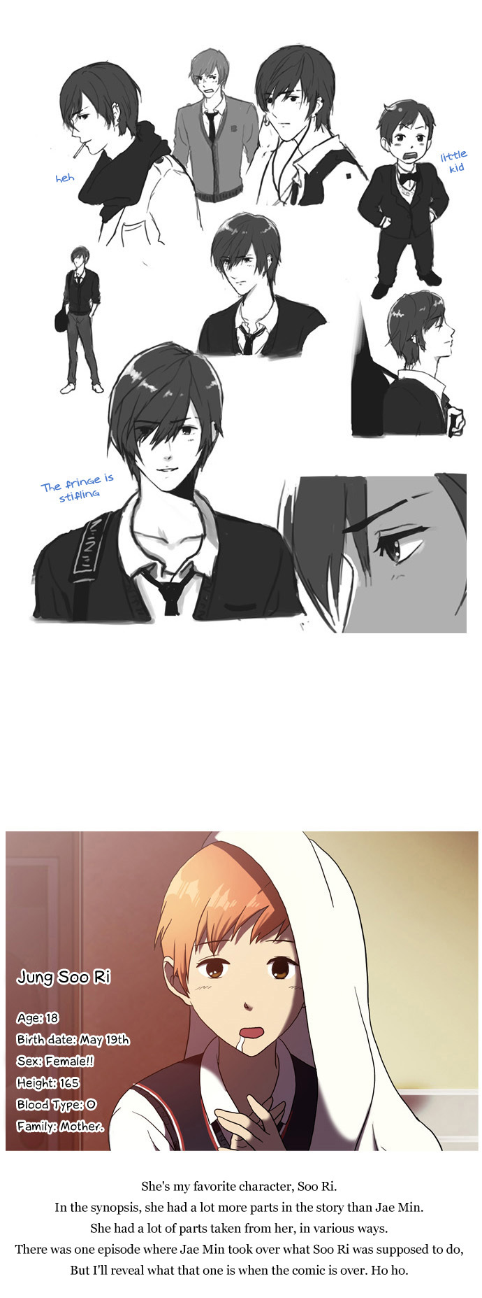 Orange Marmalade Chapter 24.5 page 4 - Chapter 24.5: [Special Chapter: Character Introduction; Initial Concept]