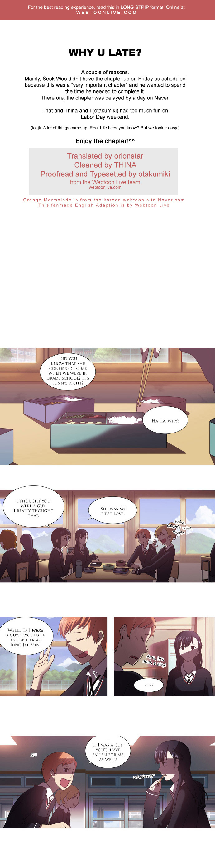 Orange Marmalade Chapter 29 page 1 - Chapter 29: Bird that Cannot Fly (Part 5)