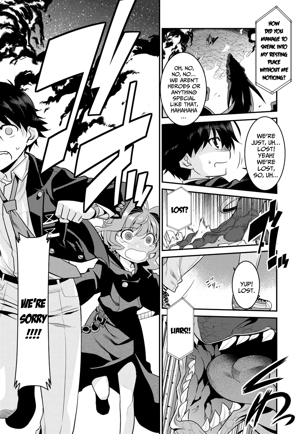 Ore ga Heroine o Tasukesugite Sekai ga Little Mokushiroku!? Chapter 7 page 4 - Chapter 7: The power of... Science?