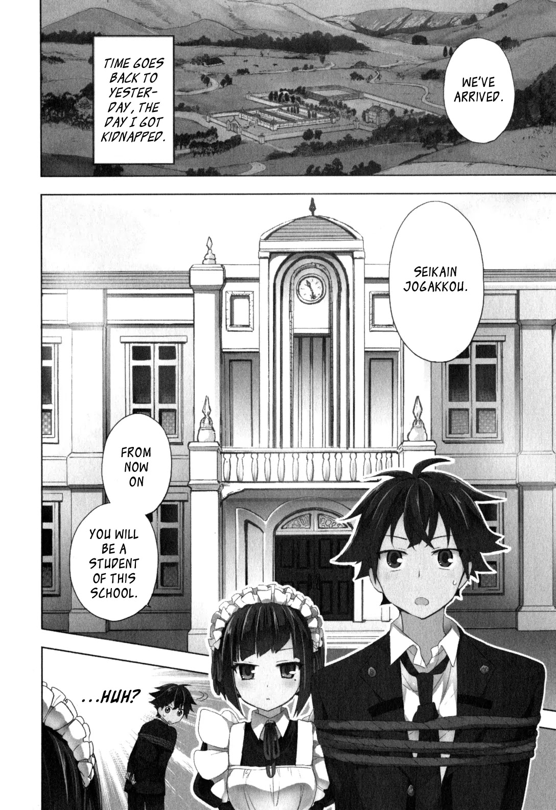Ore ga Ojou-sama Gakkou ni "Shomin Sample" Toshite Rachirareta Ken Chapter 1 page 4 - Chapter 1: Welcome Commoner