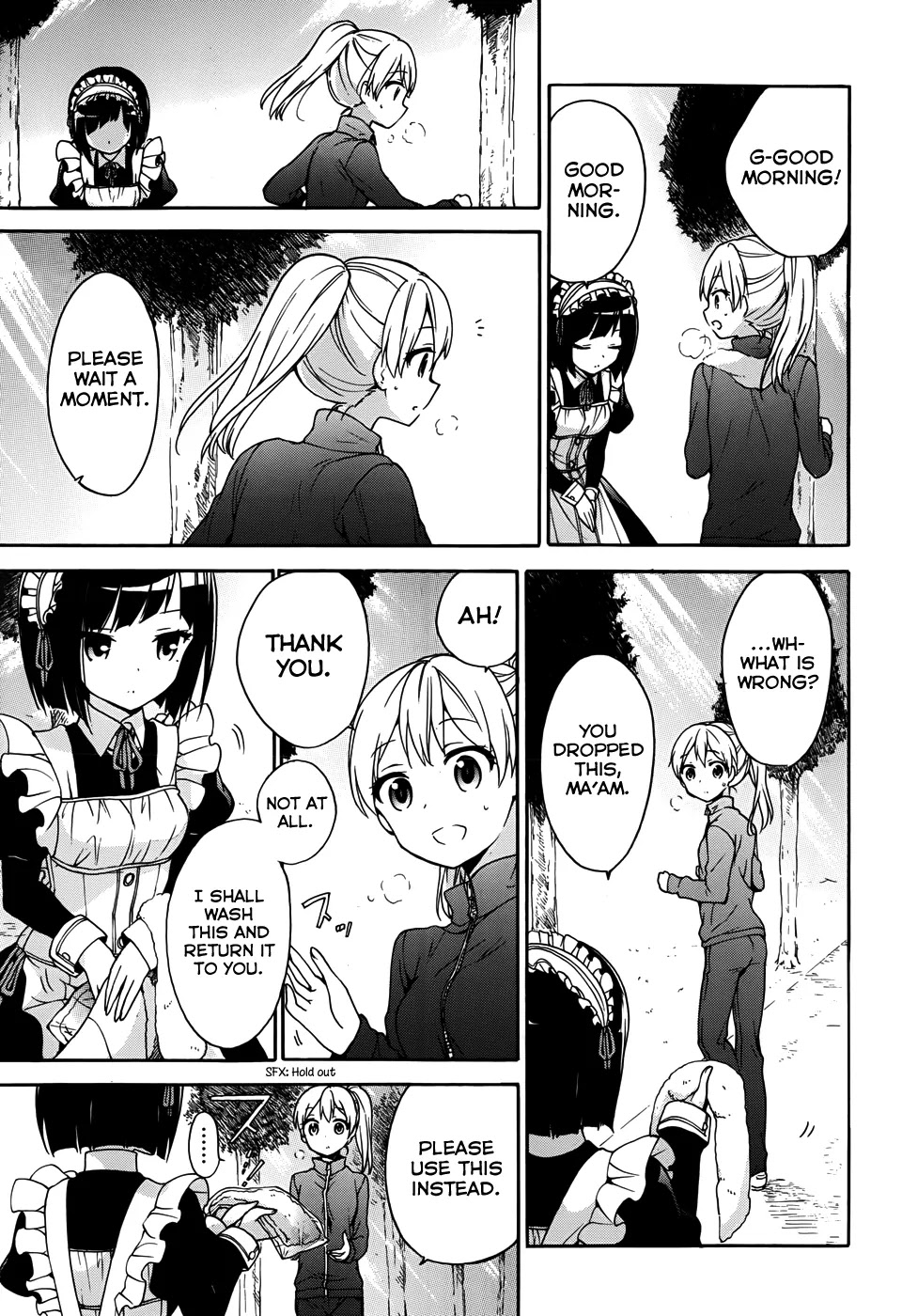 Ore ga Ojou-sama Gakkou ni "Shomin Sample" Toshite Rachirareta Ken Chapter 22 page 4 - Chapter 22: The Head-Maid's Morning Begins Early