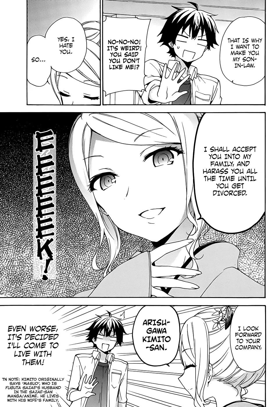 Ore ga Ojou-sama Gakkou ni "Shomin Sample" Toshite Rachirareta Ken Chapter 32 page 26 - Chapter 32: I Shall... Harass You All the Time until You Get Divorced