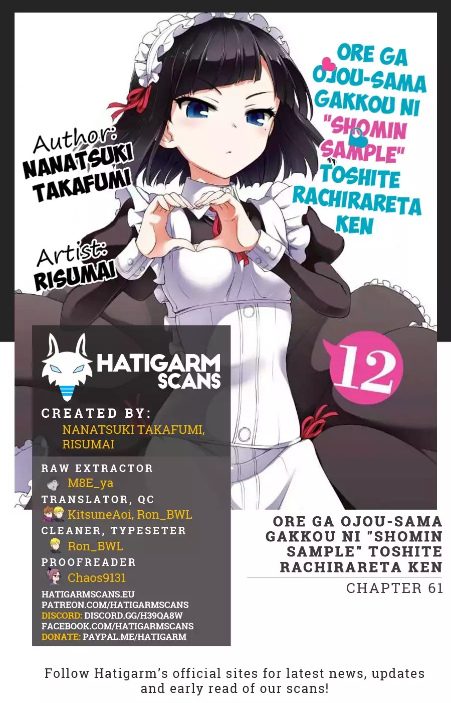 Ore ga Ojou-sama Gakkou ni "Shomin Sample" Toshite Rachirareta Ken Chapter 61 page 1 - Chapter 61: Memories Return