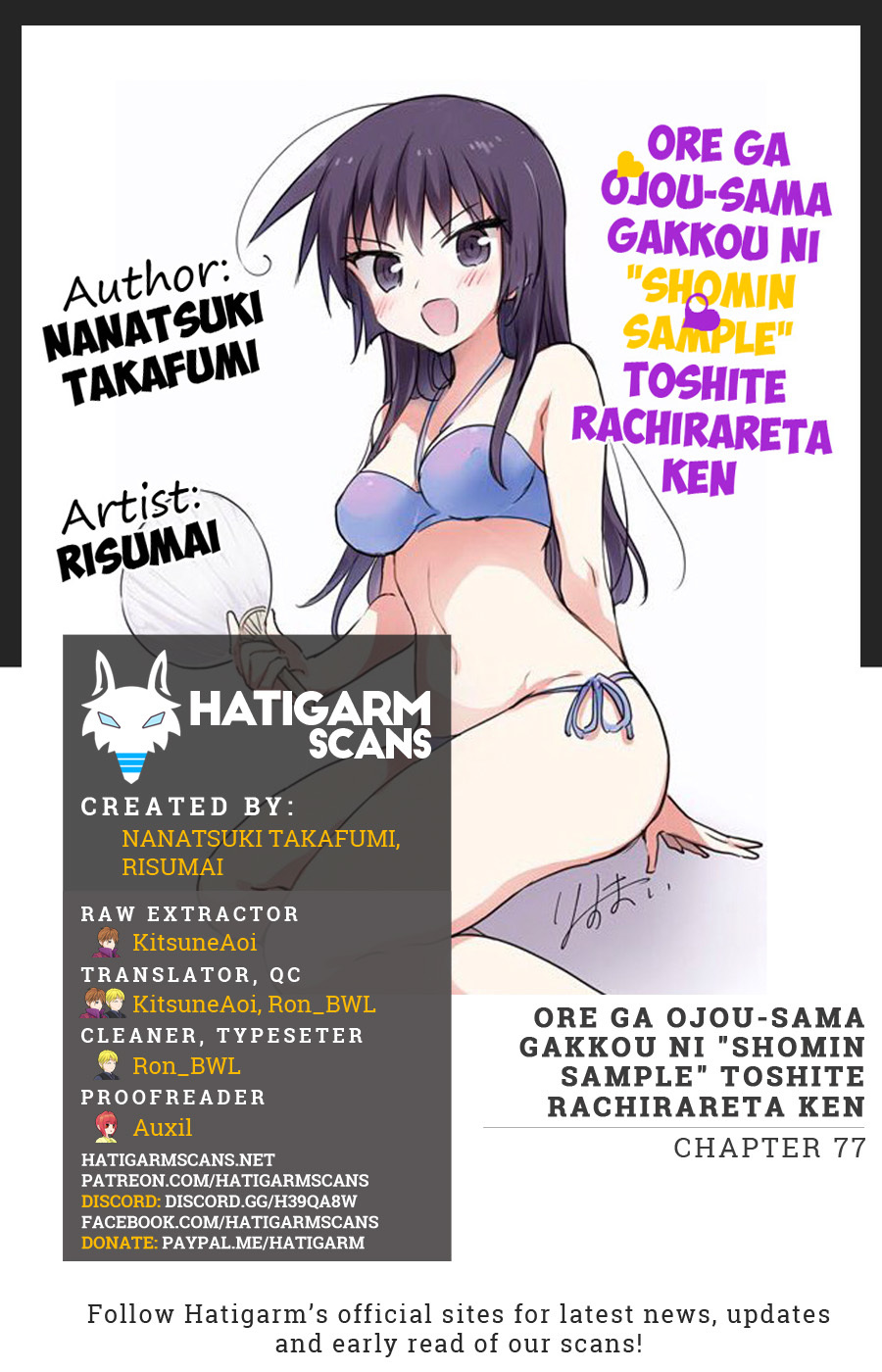 Ore ga Ojou-sama Gakkou ni "Shomin Sample" Toshite Rachirareta Ken Chapter 77 page 1 - Chapter 77: I've been tainted by Kimito