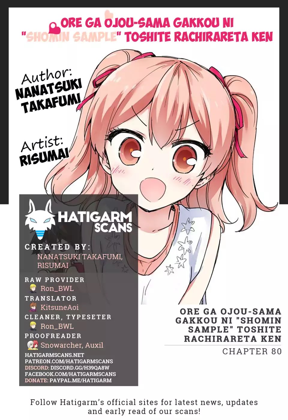 Ore ga Ojou-sama Gakkou ni "Shomin Sample" Toshite Rachirareta Ken Chapter 80 page 1 - Chapter 80: She was in a total different league than me