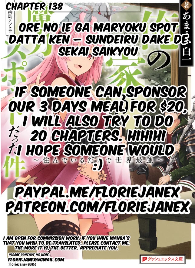 Ore no Ie ga Maryoku Spot datta Ken – Sundeiru dake de Sekai Saikyou Chapter 138 page 1 - Chapter 138