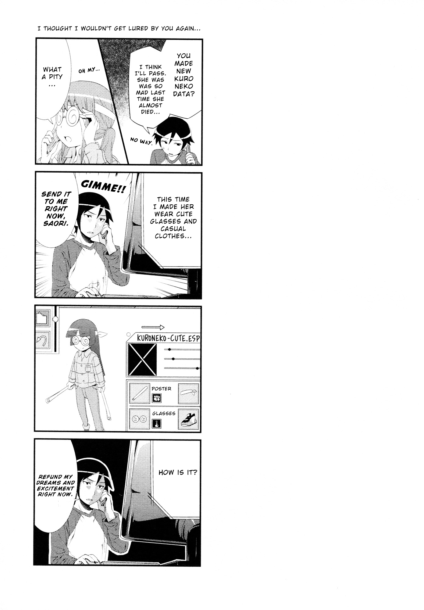 Ore no Imouto ga Konna ni Kawaii Wake ga Nai - Official Anthology Comic Chapter 11.2 page 9 - Chapter 11 v2 : Glasses cat!