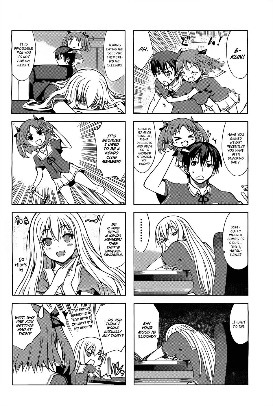 Ore no Kanojo to Osananajimi ga Shuraba Sugiru 4-Koma Chapter 4.2 page 3 - Chapter 4 v2 : Masuzu gained weight!?