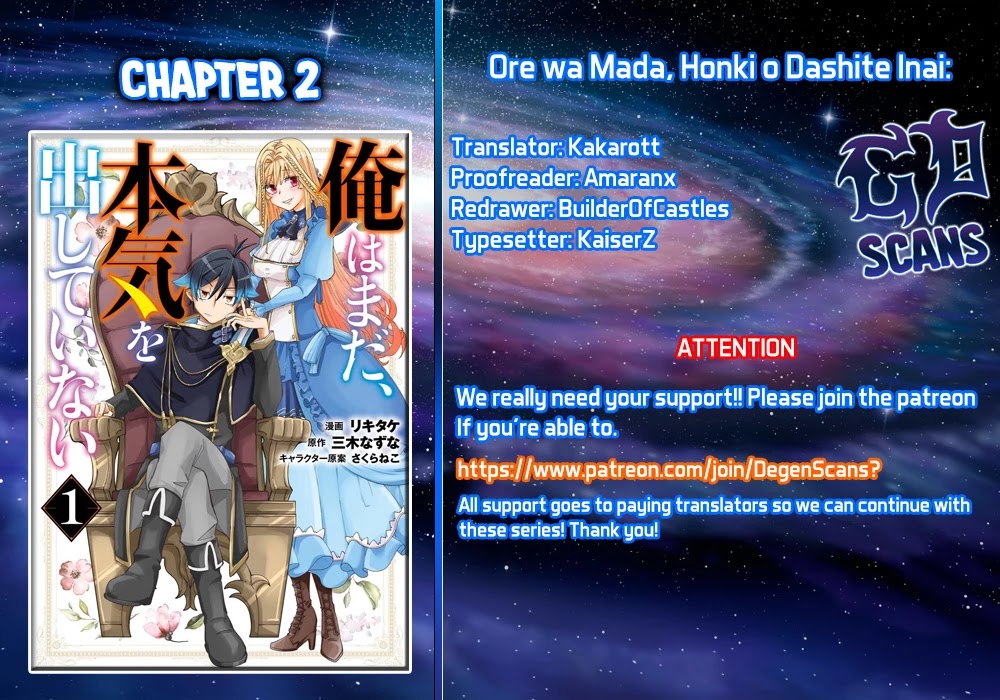 Ore wa Mada, Honki o Dashite Inai Chapter 2 page 1 - Chapter 2: See Through The Conspiracy