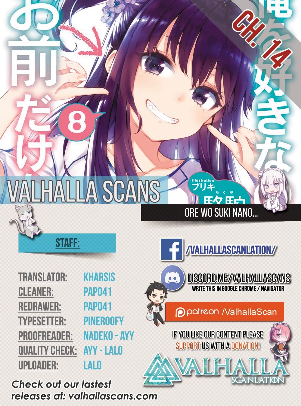 Ore wo Suki Nano wa Omae Dake ka yo Chapter 14 page 1 - Chapter 14