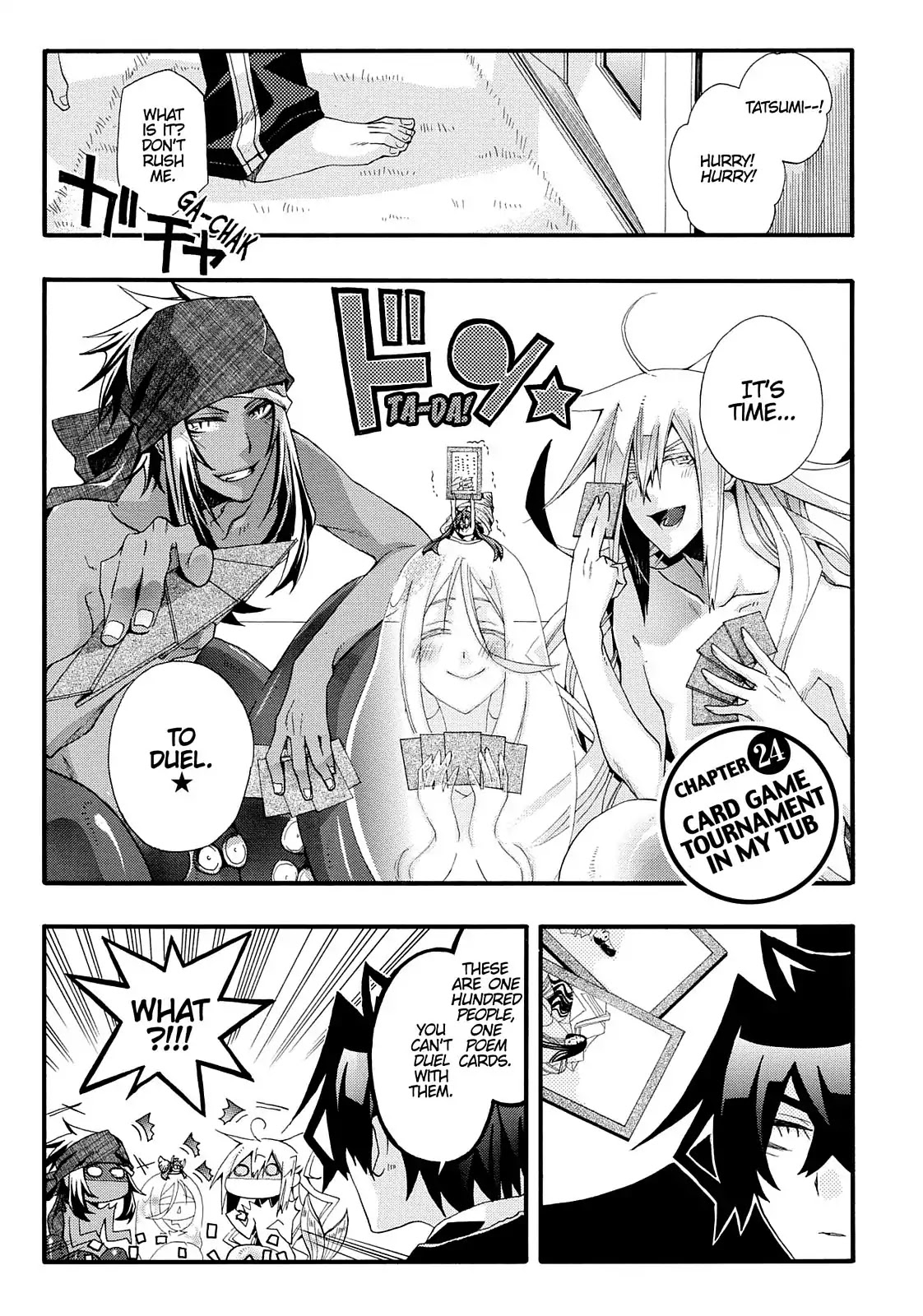 Orenchi no Furo Jijou Chapter 24 page 1 - Chapter 24: Card Game Tournament In My Tub