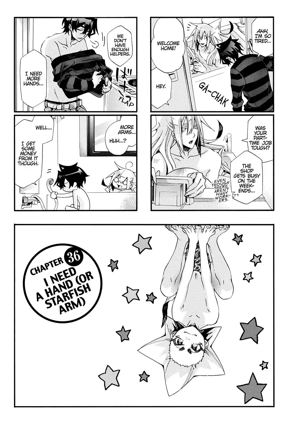 Orenchi no Furo Jijou Chapter 36 page 1 - Chapter 36: I Need a Hand (Or Starfish Arm)