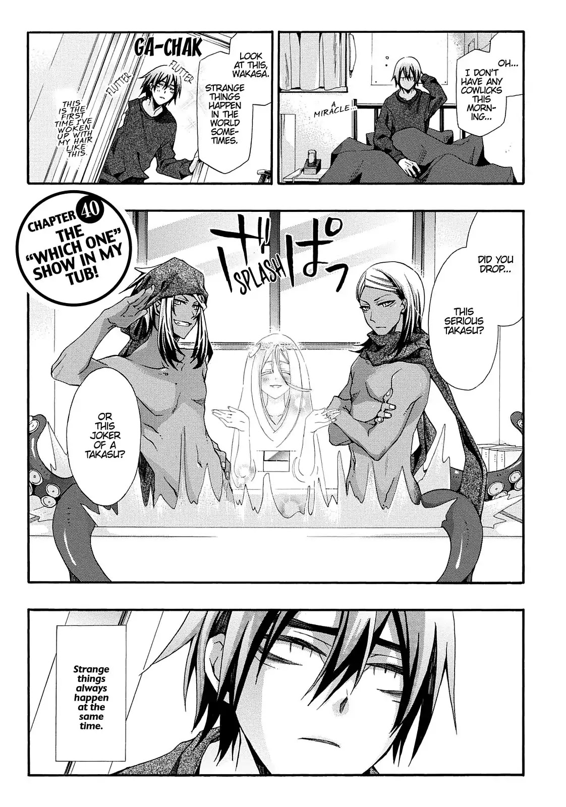 Orenchi no Furo Jijou Chapter 40 page 1 - Chapter 40: The "Which One" Show in My Tub!
