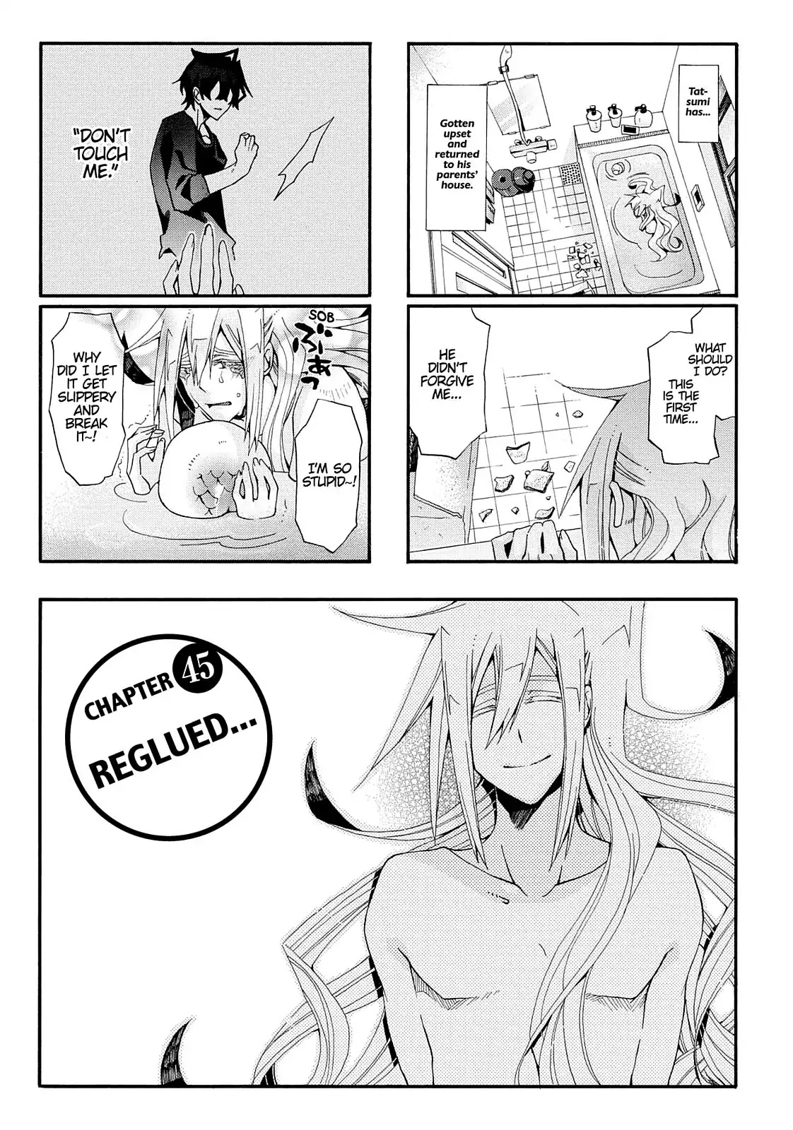 Orenchi no Furo Jijou Chapter 45 page 1 - Chapter 45: Reglued...