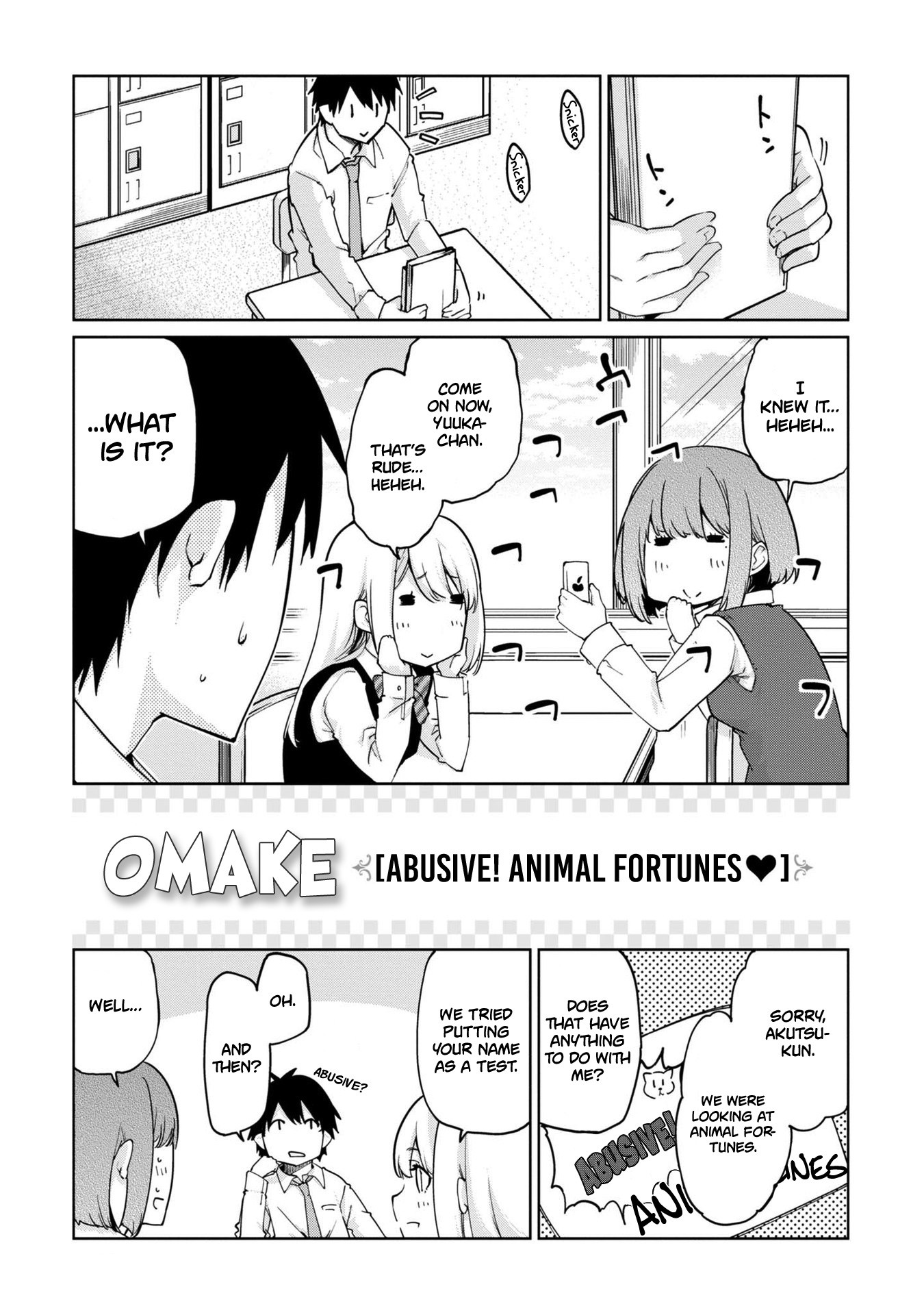 Oroka na Tenshi wa Akuma to Odoru Chapter 40.5 page 3 - Chapter 40.5: Omake - Abusive! Animal fortunes ♥