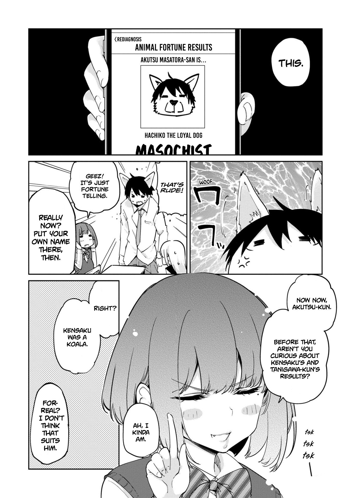 Oroka na Tenshi wa Akuma to Odoru Chapter 40.5 page 4 - Chapter 40.5: Omake - Abusive! Animal fortunes ♥