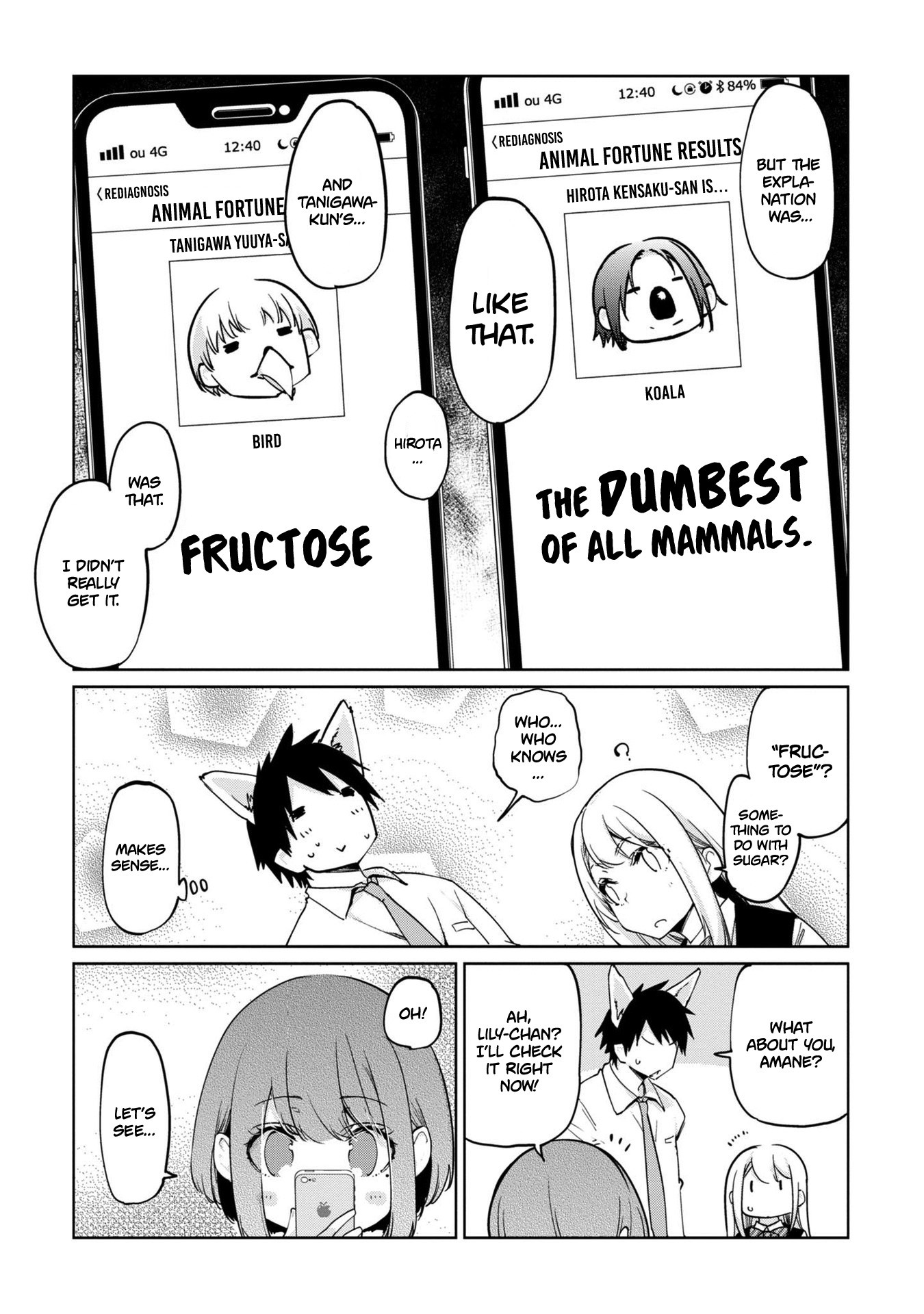 Oroka na Tenshi wa Akuma to Odoru Chapter 40.5 page 5 - Chapter 40.5: Omake - Abusive! Animal fortunes ♥