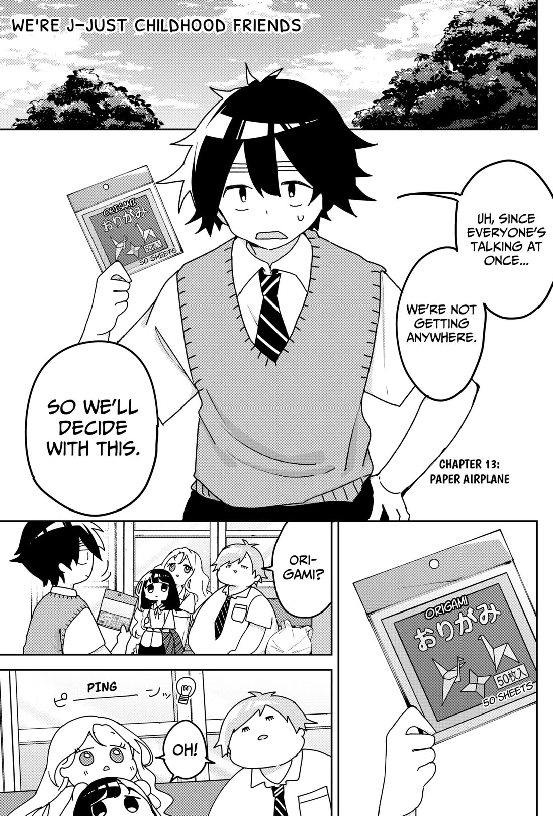 Osananananajimi Chapter 13 page 1 - Chapter 13: Paper Airplane