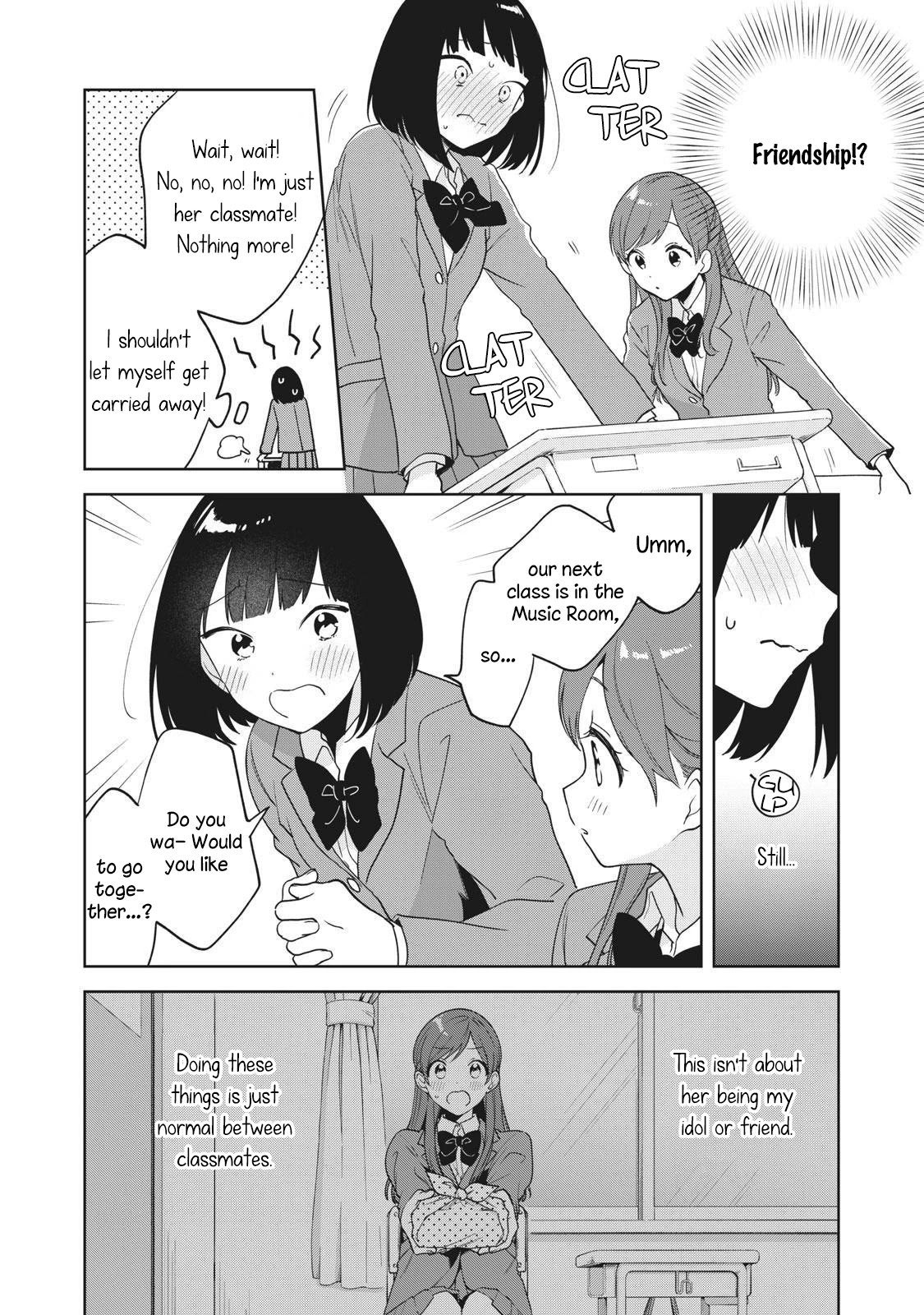 Oshi ga Tonari de Jugyou ni Shuuchuu Dekinai! Chapter 3 page 12 - Chapter 3: Inevitable Contact