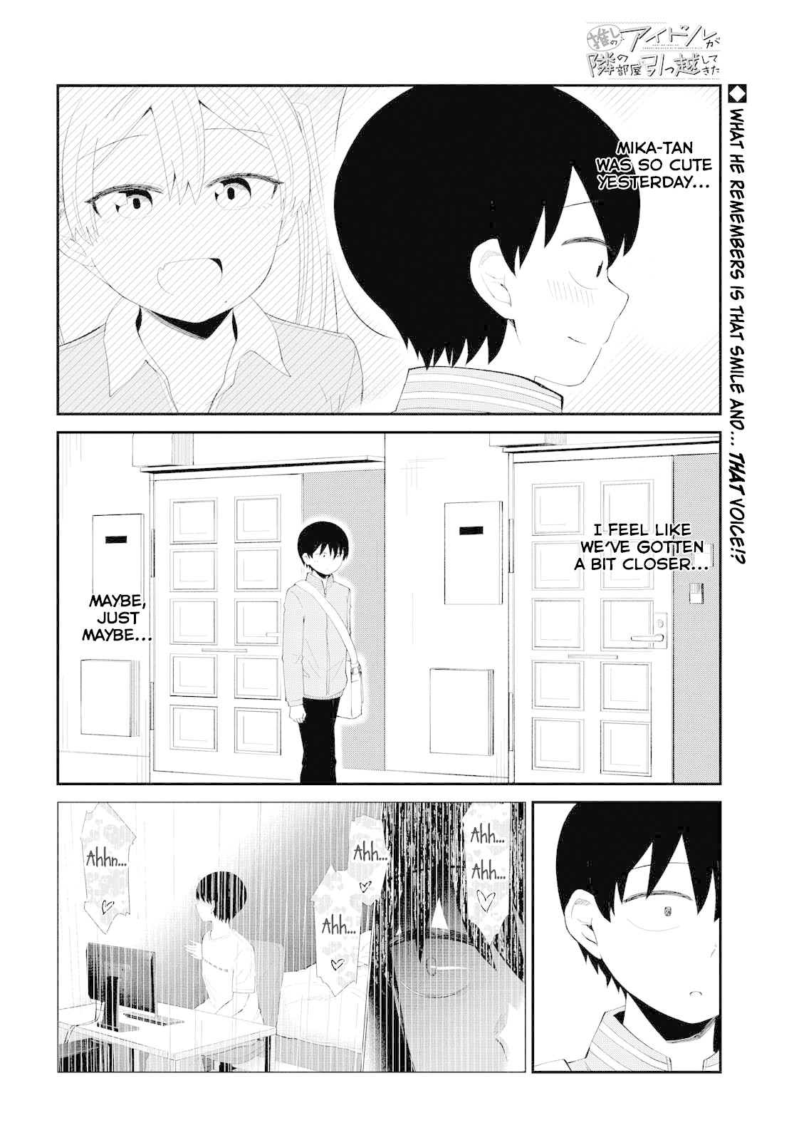 Oshi no Idol ga Tonari no Heya ni Hikkoshite Kita Chapter 4 page 2 - Chapter 4
