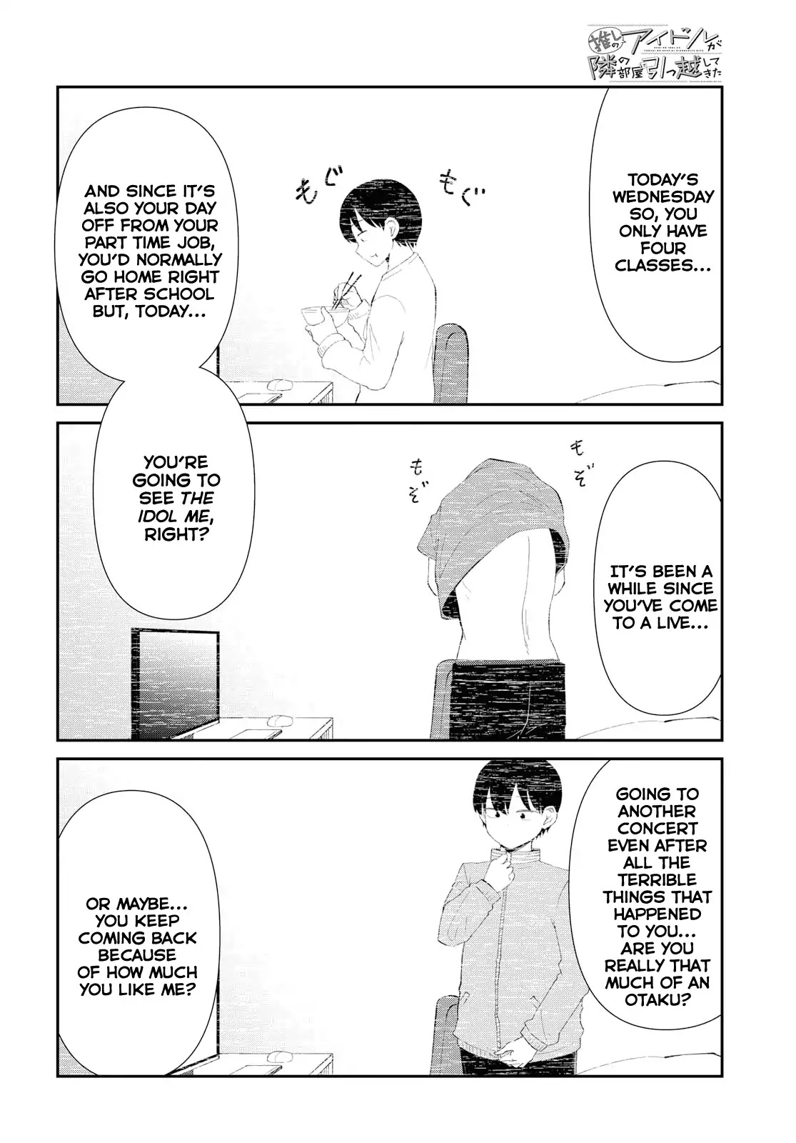Oshi no Idol ga Tonari no Heya ni Hikkoshite Kita Chapter 5 page 4 - Chapter 5