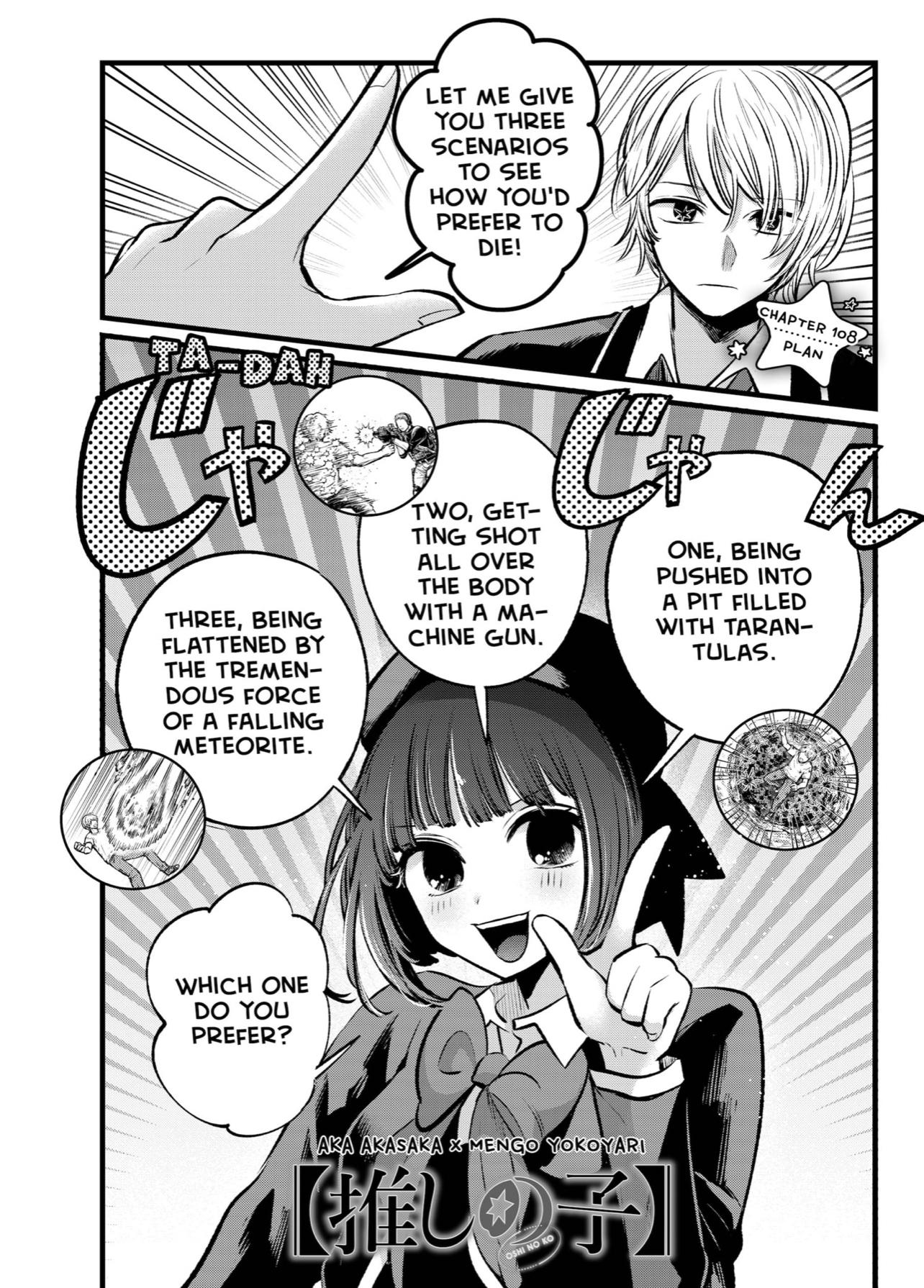 Oshi no Ko Chapter 108 page 1 - Chapter 108: Plan