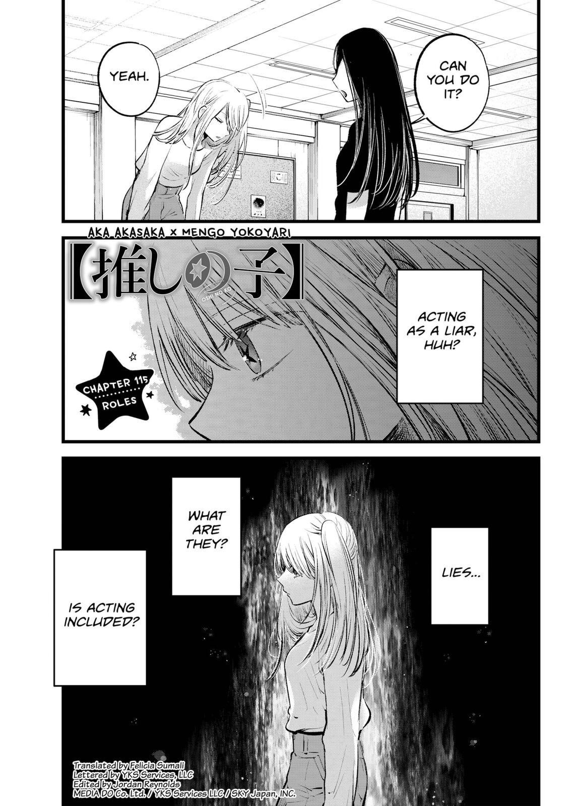 Oshi no Ko Chapter 115 page 1 - Chapter 115: Roles