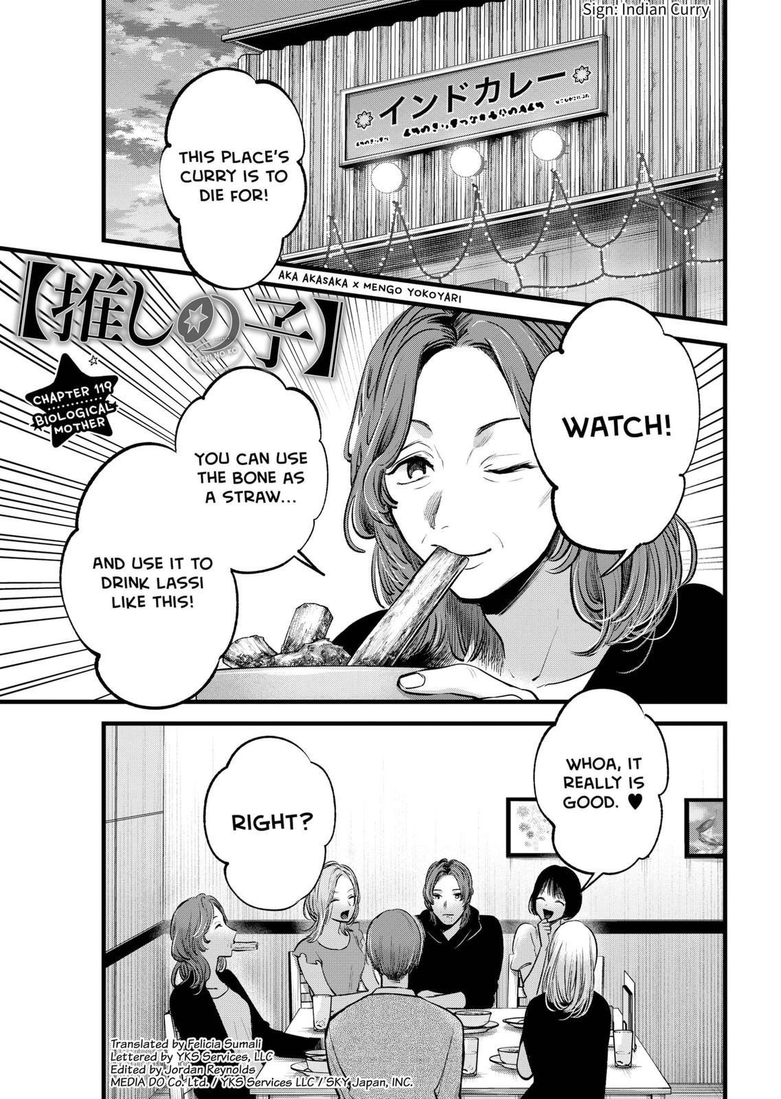 Oshi no Ko Chapter 119 page 1 - Chapter 119: Biological Mother