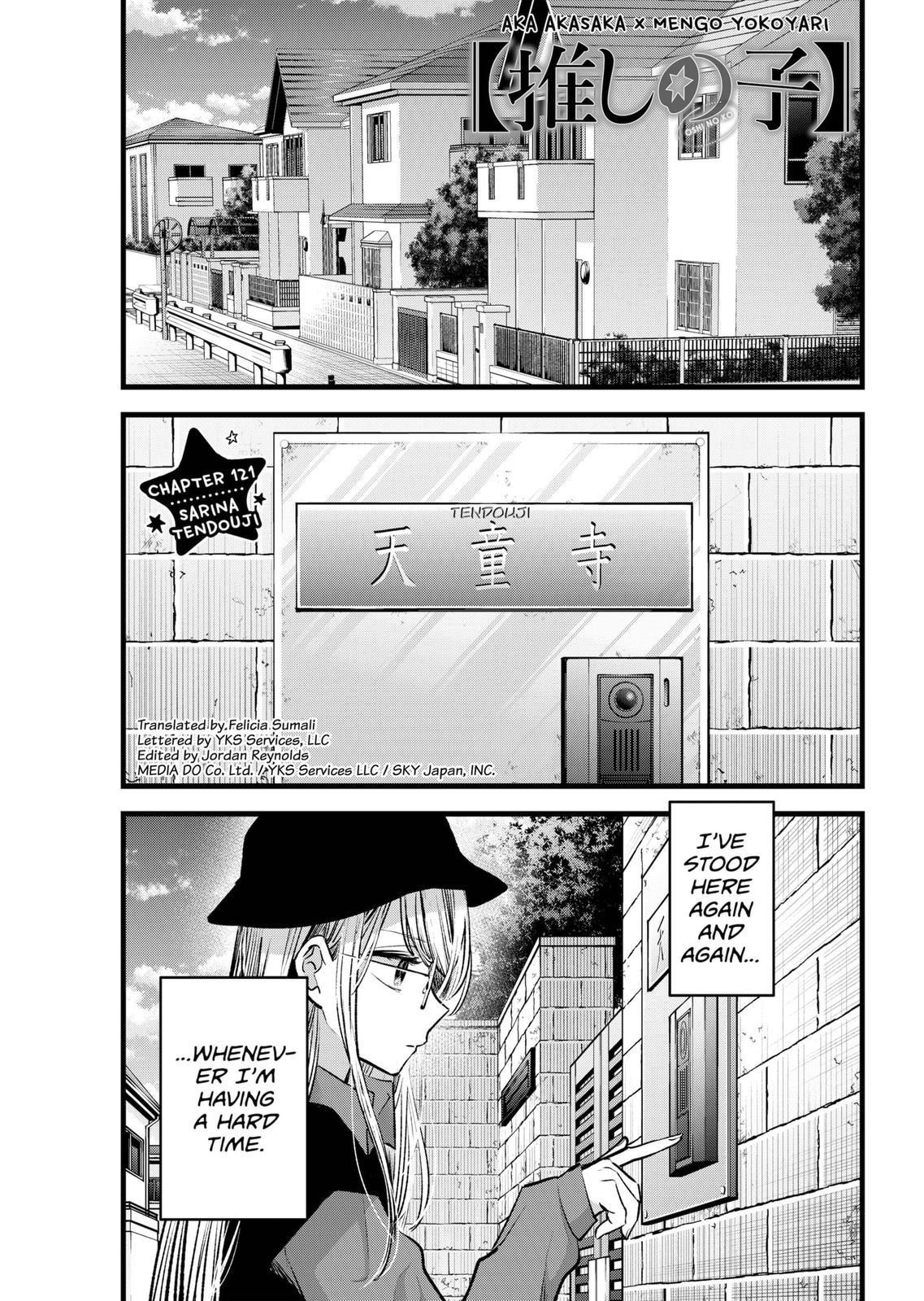 Oshi no Ko Chapter 121 page 1 - Chapter 121: Sarina Tendouji