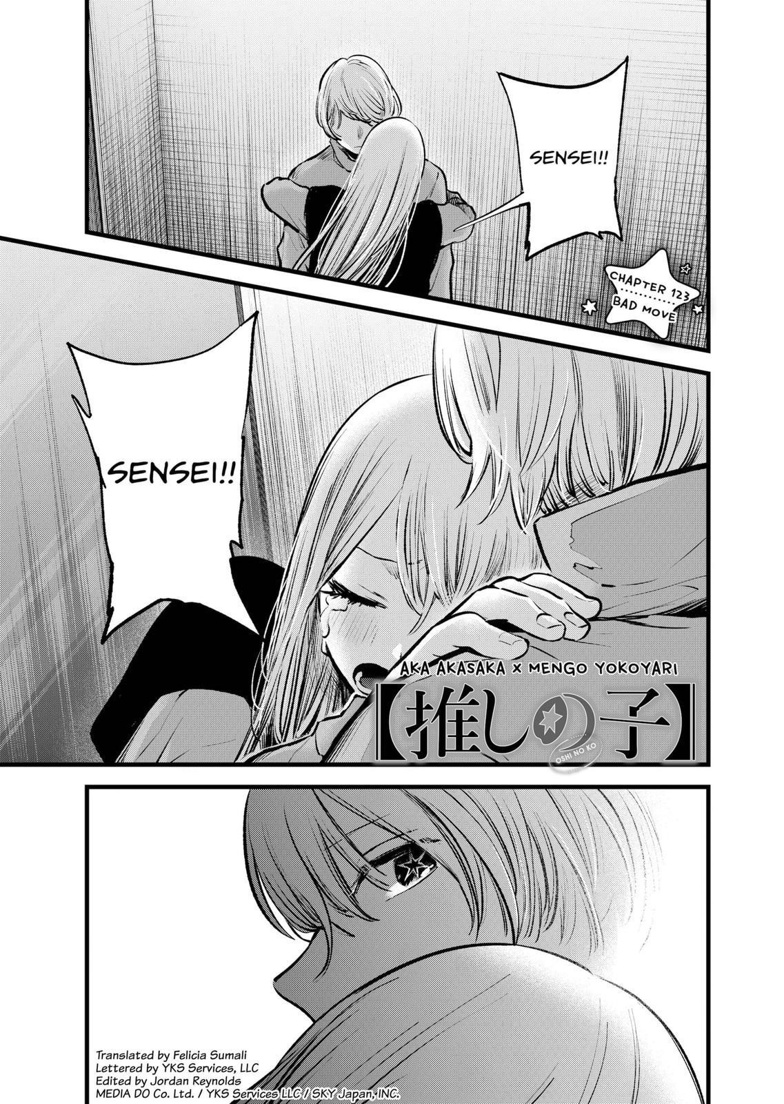 Oshi no Ko Chapter 123 page 1 - Chapter 123: Bad Move