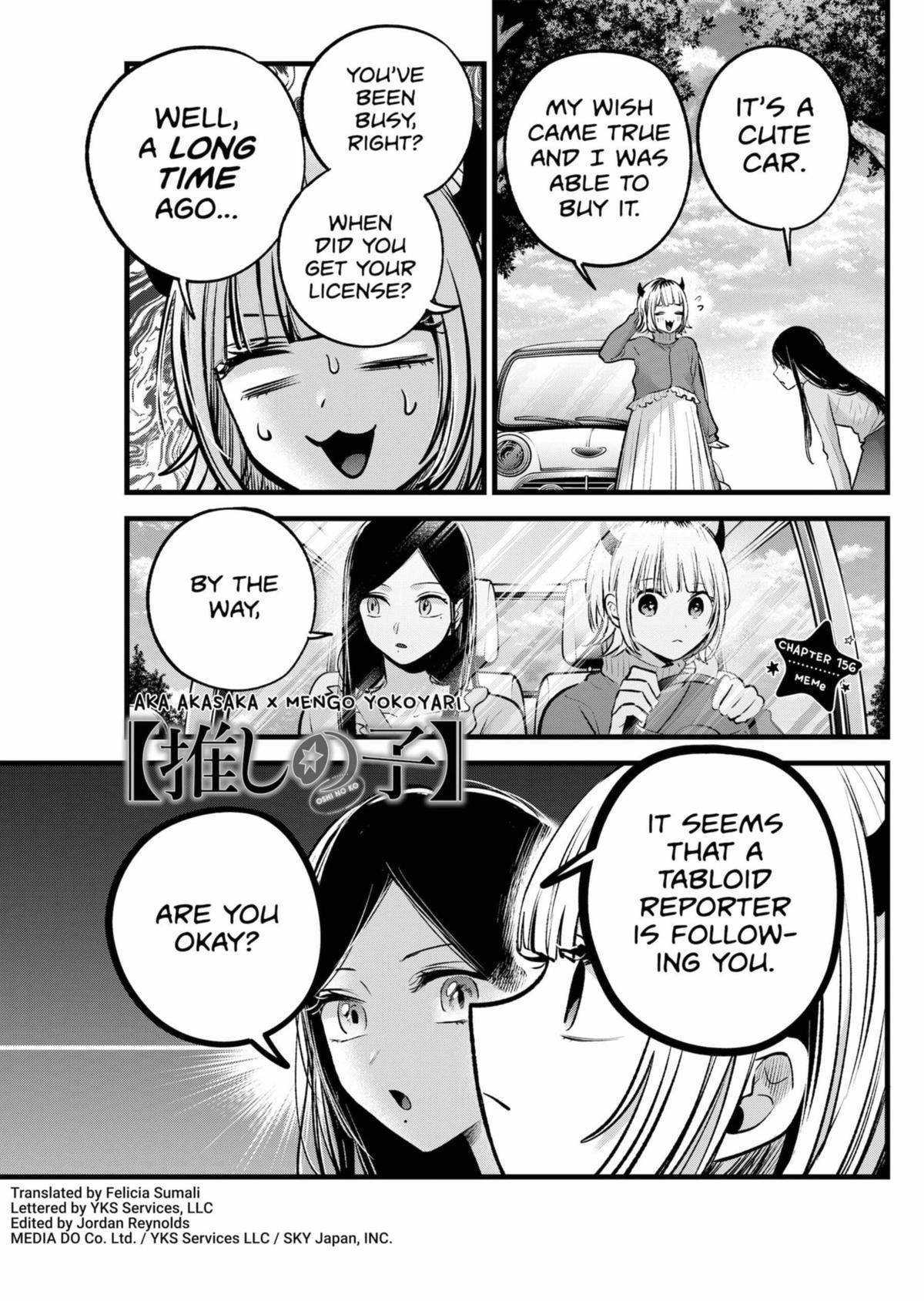 Oshi no Ko Chapter 156 page 1 - Chapter 156: MEMe