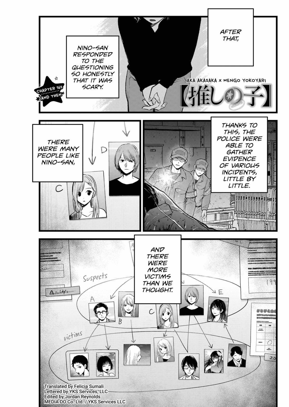 Oshi no Ko Chapter 165 page 1 - Chapter 165: And Then