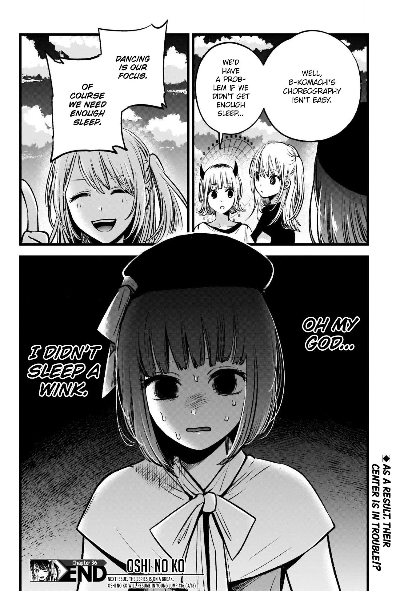 Oshi no Ko Chapter 36 page 18 - Chapter 36: The Night Before