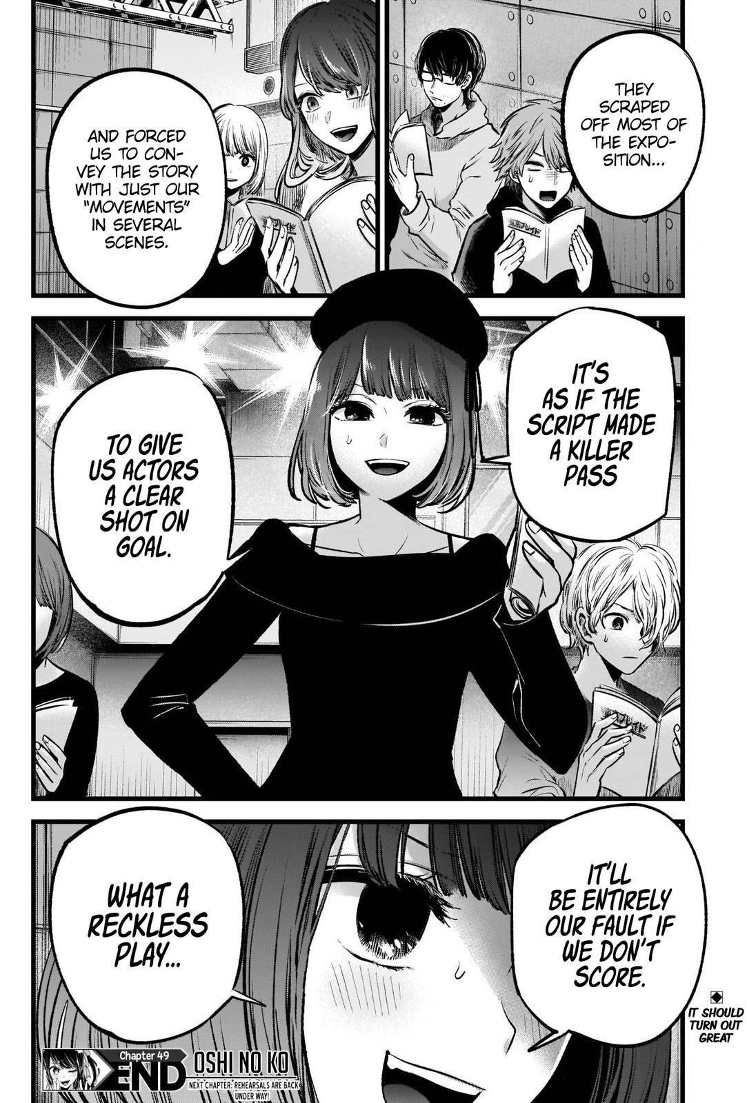Oshi no Ko Chapter 49 page 19 - Chapter 49: Rewriting
