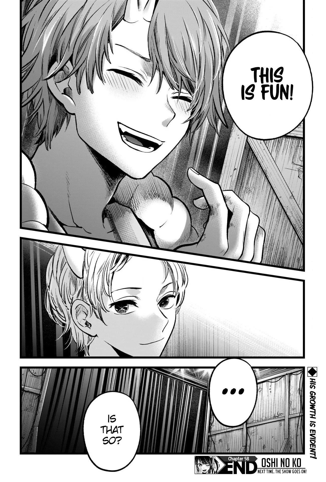 Oshi no Ko Chapter 58 page 18 - Chapter 58: Growth