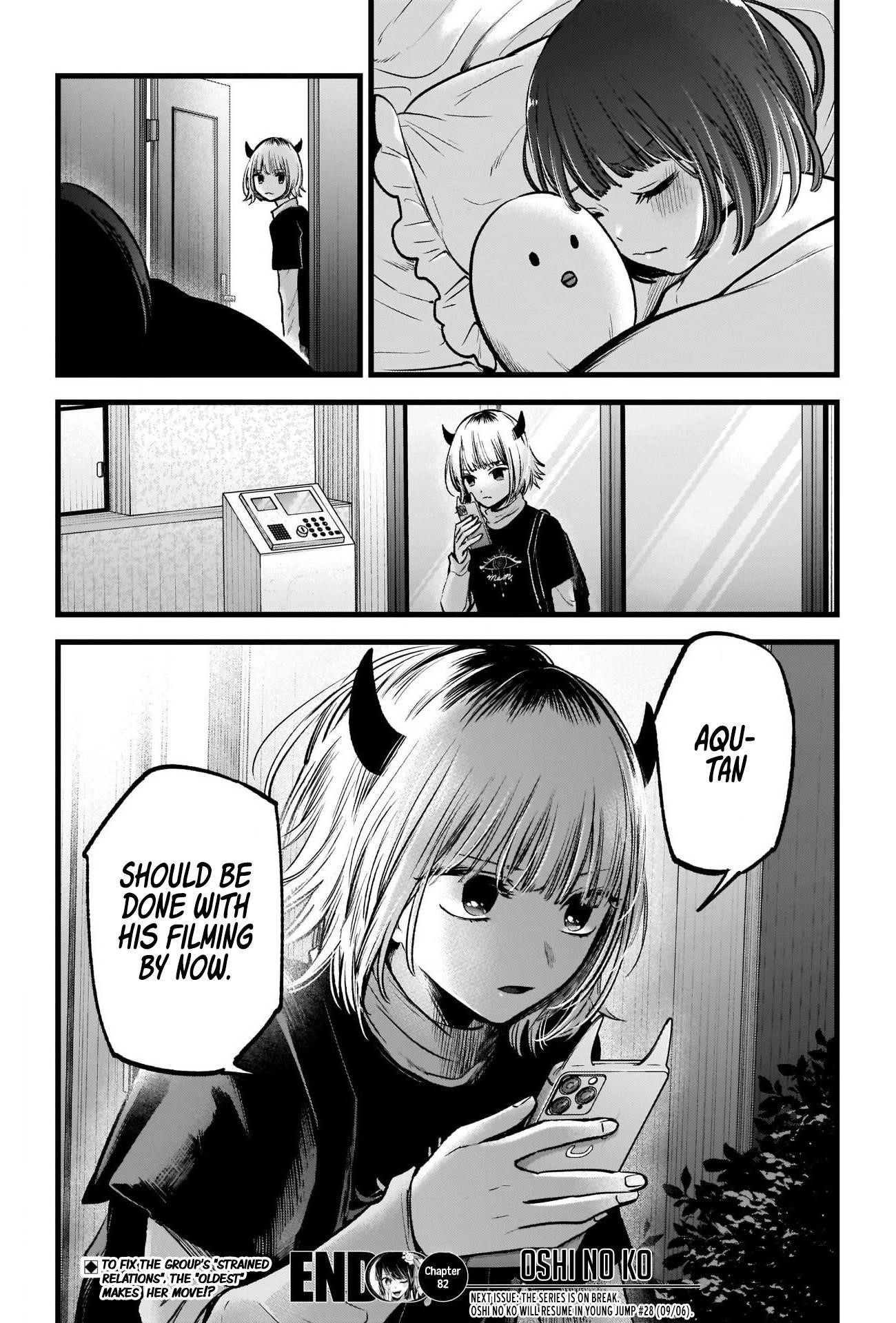 Oshi no Ko Chapter 82 page 18 - Chapter 82: B-Komachi's Night