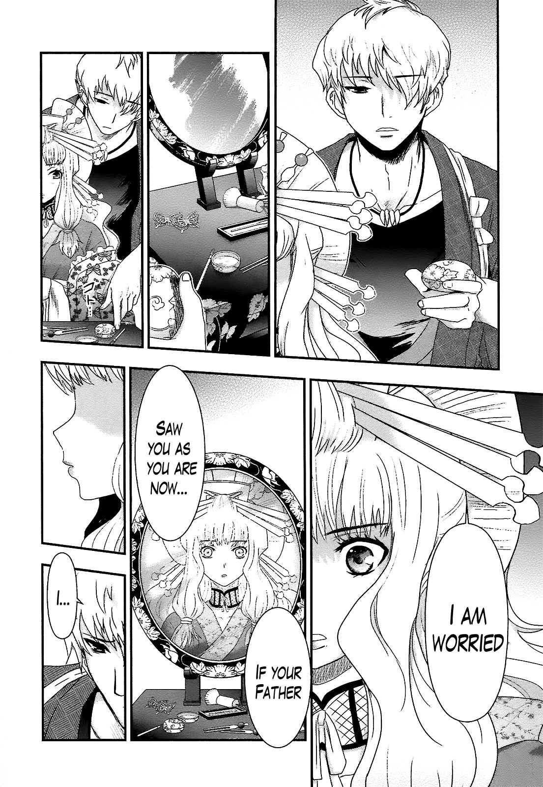 Oshigerinanshi - Rouchou Tanten no Yotogibanashi Chapter 4 page 6 - Chapter 4: The Chick Hears the Caged Bird's Song (Part 4)