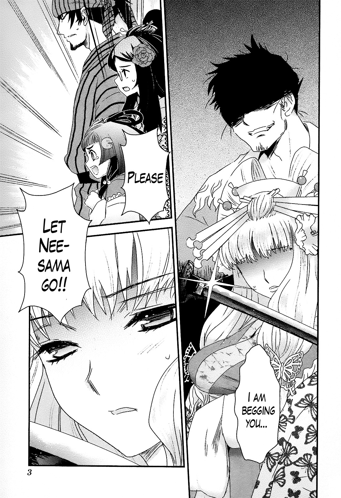 Oshigerinanshi - Rouchou Tanten no Yotogibanashi Chapter 8 page 5 - Chapter 8: The Caged Bird Puts Her Virginity on the Line Against a Wounded Lion (Part 1)