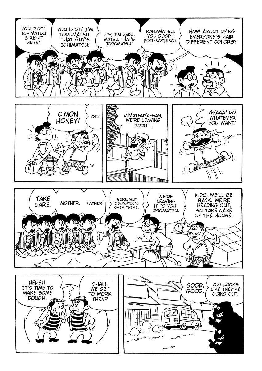 Osomatsu-kun Chapter 1.2 page 10 - Chapter 1 v2 : Burglers Surprised by Sextuplets!