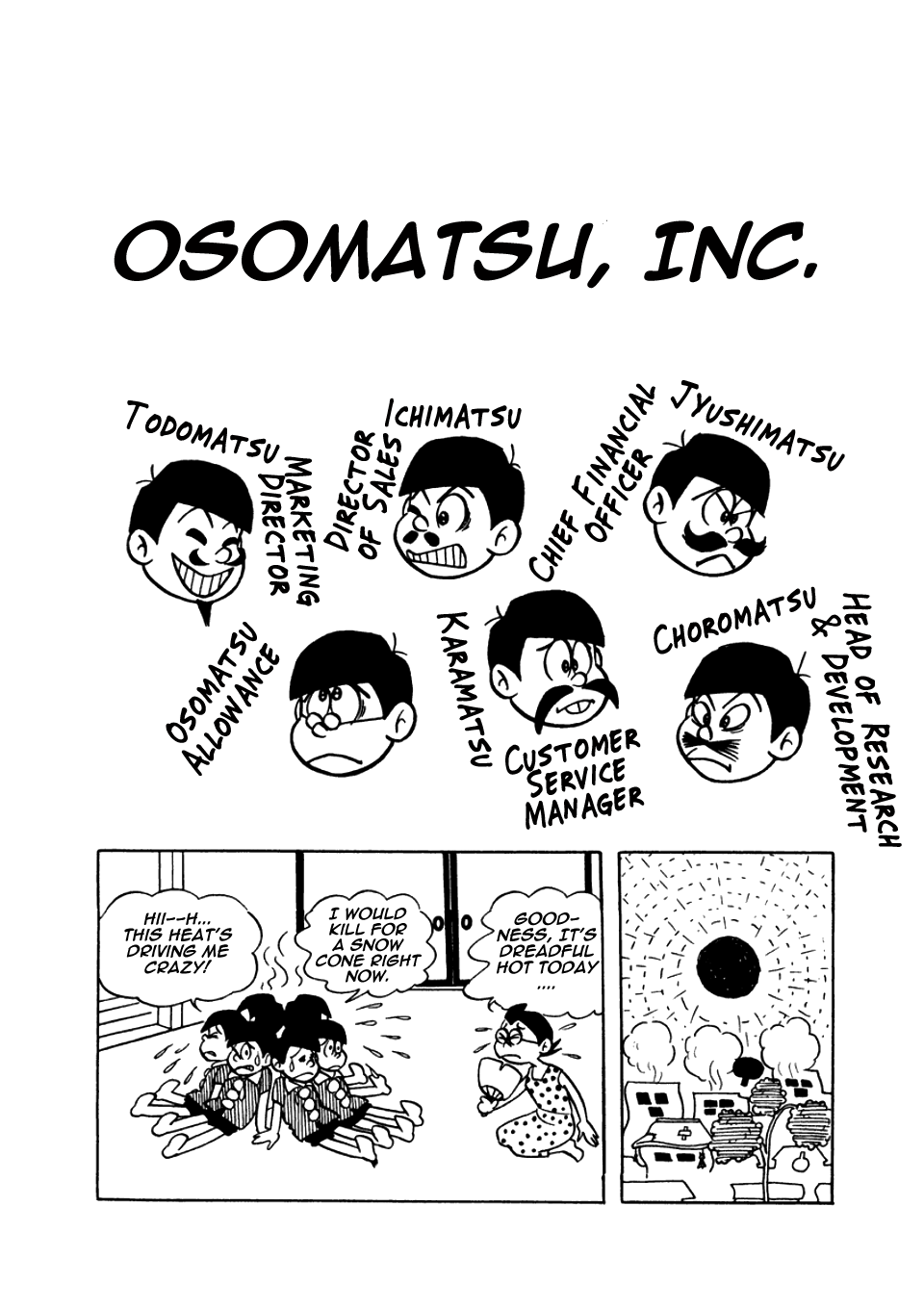Osomatsu-kun Chapter 15 page 1 - Chapter 15 : Osomatsu, Inc.