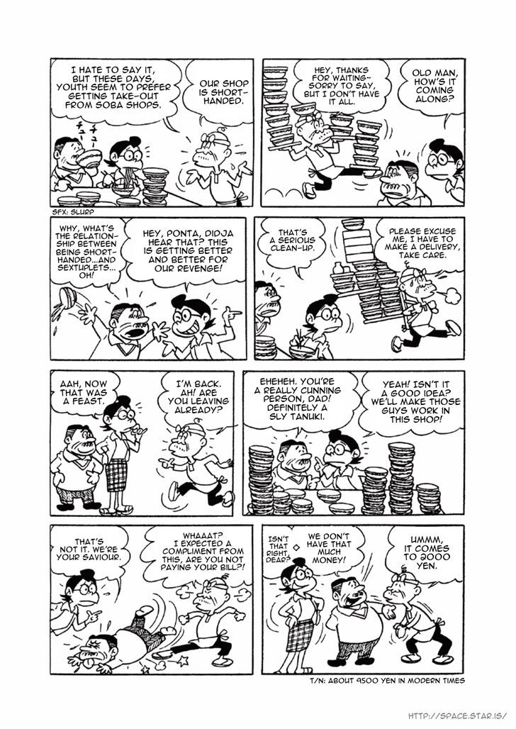 Osomatsu-kun Chapter 5 page 4 - Chapter 5 : Tanuki's Revenge, Tanuki Soba