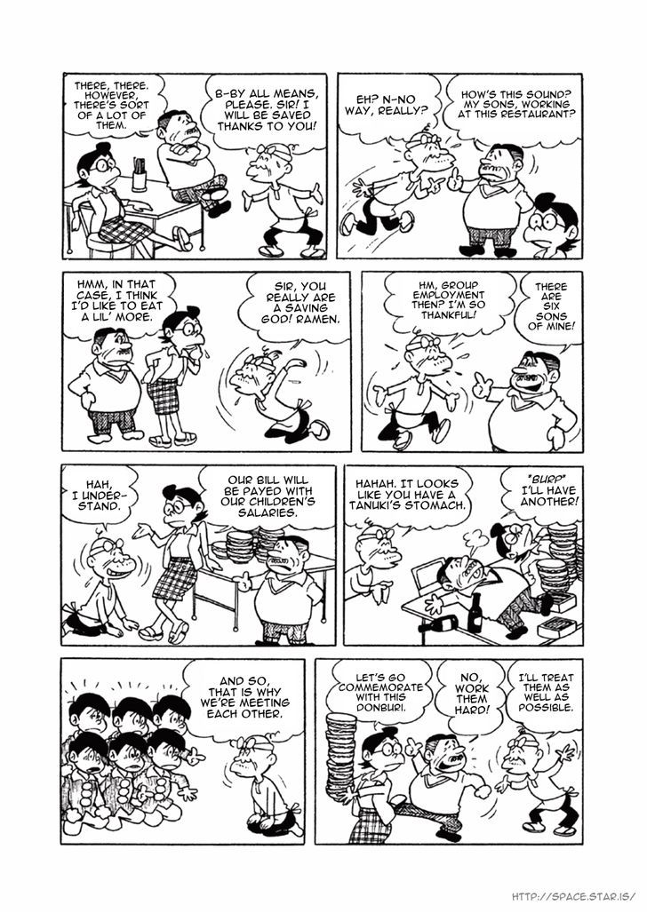 Osomatsu-kun Chapter 5 page 5 - Chapter 5 : Tanuki's Revenge, Tanuki Soba