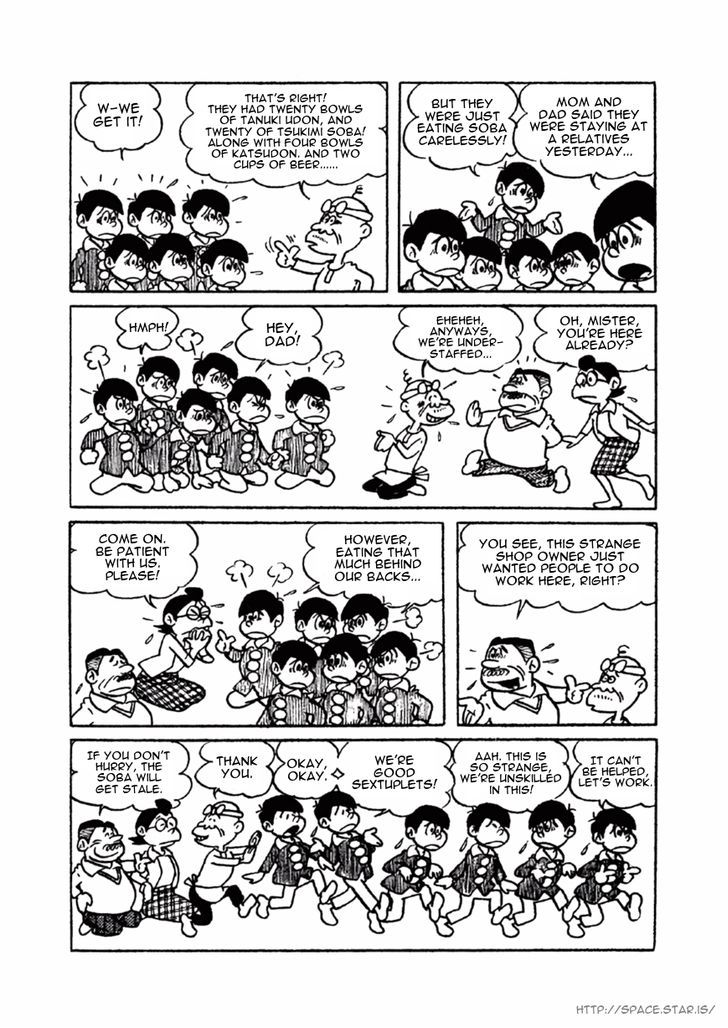 Osomatsu-kun Chapter 5 page 6 - Chapter 5 : Tanuki's Revenge, Tanuki Soba