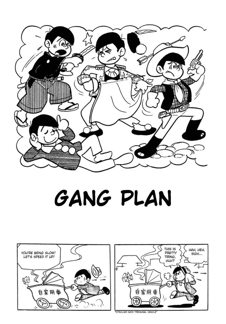 Osomatsu-kun Chapter 6 page 2 - Chapter 6 : The Bearded Baby Gang Plan