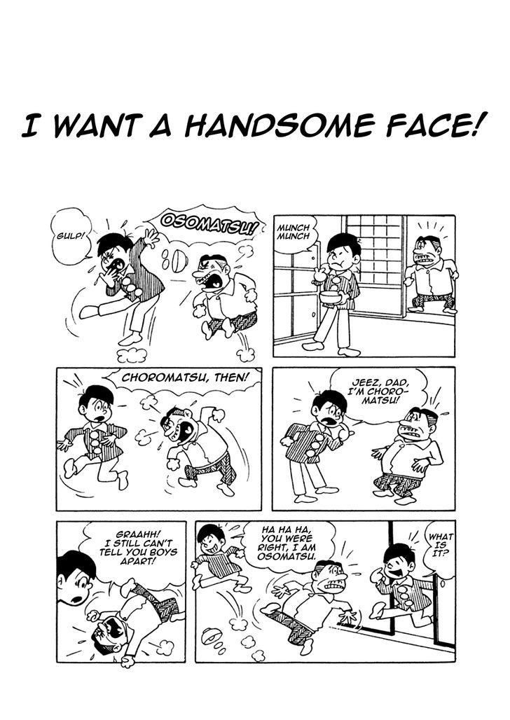 Osomatsu-kun Chapter 9 page 1 - Chapter 9 : I Want A Handsome Face!